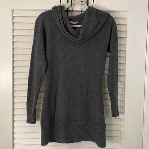 Athleta Charcoal Gray Cowl Neck Soft Cashmere Sweater